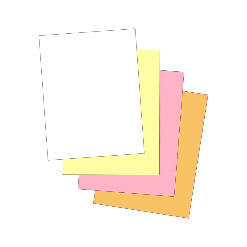 NextDayLabels - "Plain" Collated Color Paper (Not Carbonless) for Laser and Ink Jet Printers (4 Part, Pack) - Image 1